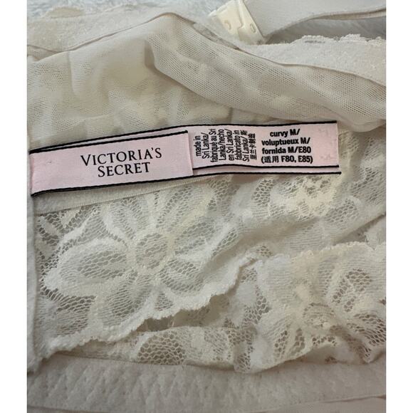 Victoria's Secret Lace Cream Off White Curvy Bralette Size Medium - Picture 4 of 4